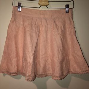 forever 21 pink laced skirt